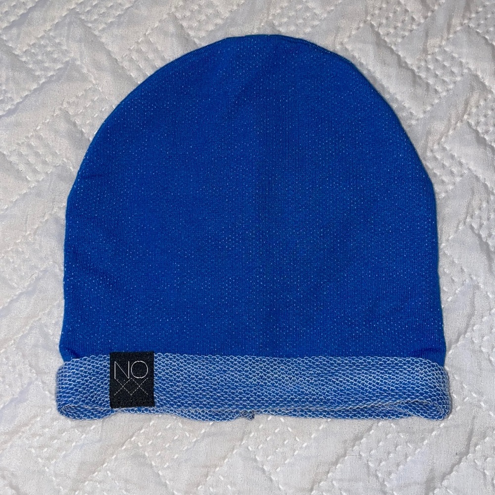 NOXX Infant Signature Style Beanie in Blue & White
